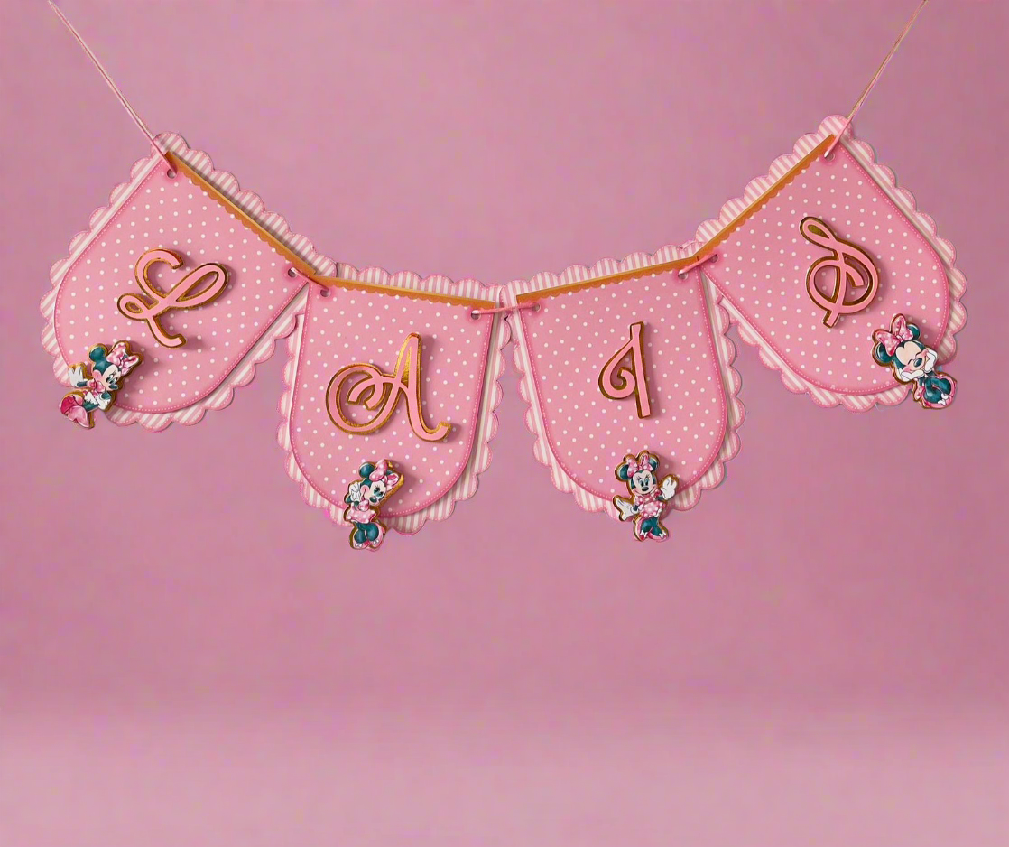 Minnie Banner  in Pink Collection
