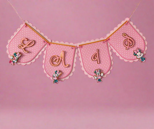 Minnie Banner  in Pink Collection
