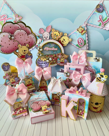 Pink Winnie the Pooh Banner